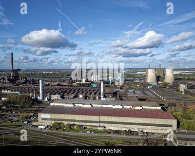 Impianto metallurgico di HKM. La Huettenwerke Krupp Mannesmann (HKM) è un'acciaieria con sede a Duisburg, Renania settentrionale-Vestfalia. Oltre a un acciaio mi Foto Stock