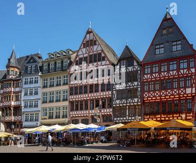 Area di Roemer intorno al municipio, Francoforte, Assia, Germania, Europa Foto Stock