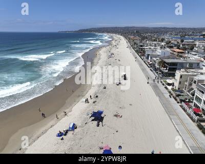 Vista aerea di Mission Bay e della spiaggia a San Diego, California. USA. Famosa destinazione turistica Foto Stock