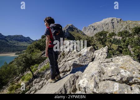 Cresta del Puig de Ses Vinyes, Escorca, Maiorca, Isole baleari, Spagna, Europa Foto Stock