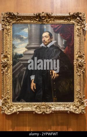 Retrato de hombre, anton Van Dyck, Flandes, 1620-1621, Fundacion Calouste Gulbenkian, (Â«Fundacao Calouste GulbenkianÂ»), Lisboa, Portogallo, Europa Foto Stock