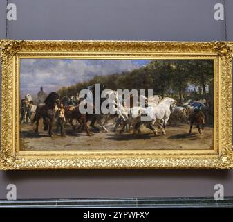 Rosa Bonheur, la Fiera del Cavallo, 1855, olio su tela, Galleria Nazionale, Londra, Inghilterra, Gran Bretagna Foto Stock