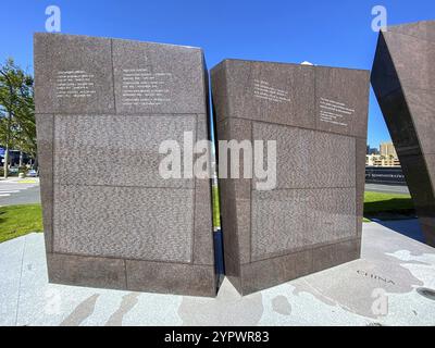 USS San Diego Memorial at the Harbour, San Diego, California, USA, 18 aprile, 2020, Nord America Foto Stock