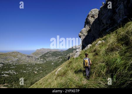 Cresta del Puig de Ses Vinyes, Escorca, Maiorca, Isole baleari, Spagna, Europa Foto Stock