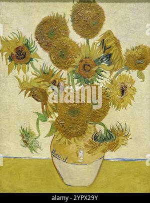 Vincent Van Gogh, girasoli, 1888, olio su tela, Galleria Nazionale, Londra, Inghilterra, Gran Bretagna Foto Stock