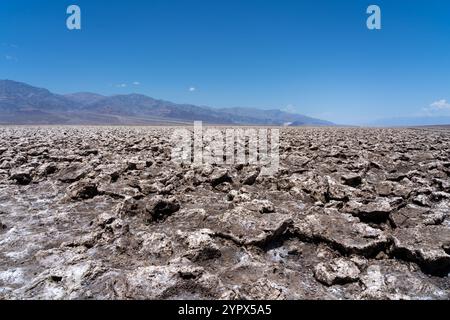 Saline a Badwater Basin in Death Valley NP, California, Stati Uniti. Foto Stock