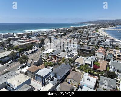 Vista aerea di Mission Bay e della spiaggia a San Diego, California. USA. Famosa destinazione turistica Foto Stock