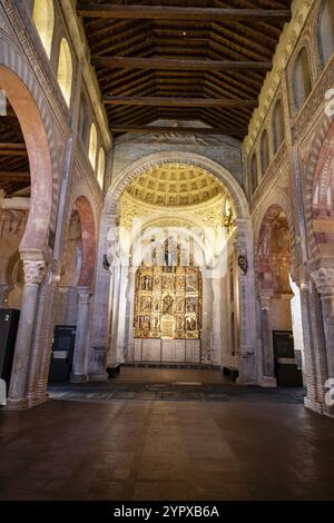 Museo dei Concili e della cultura visigota, Chiesa di San Romano, primo mudejar toledano (S. XIII), Toledo, Castilla-la Mancha, Spagna, Europa Foto Stock