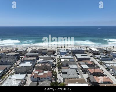 Vista aerea di Mission Bay e della spiaggia a San Diego, California. USA. Famosa destinazione turistica Foto Stock