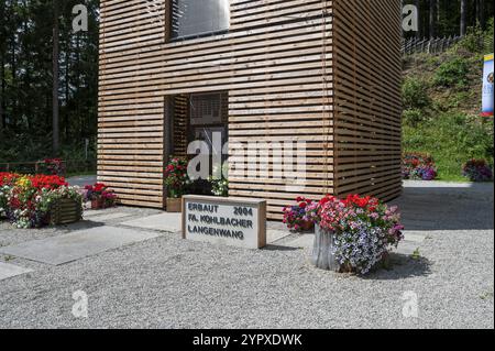 La Veitsch Pilgrim Cross. Veitsch Mount of Olives Pilgrims Cross. (Croce di pellegrini sul Monte Veitsch degli Ulivi). Santa Barbara nella Muerztal. Aust Foto Stock