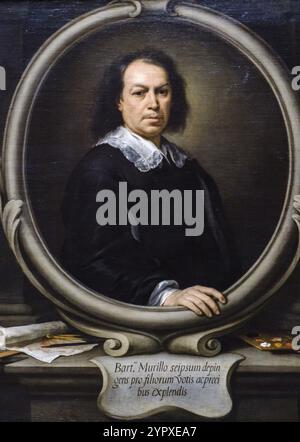 Bartolome Esteban Murillo, autoritratto, 1668?, olio su tela, Galleria Nazionale, Londra, Inghilterra, Gran Bretagna Foto Stock