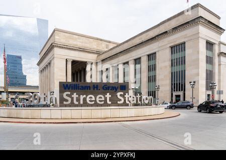 Philadelphia Pennsylvania, USA - 4 novembre 2023: William H. Gray III 30th Street Station a Philadelphia Pennsylvania, USA. Foto Stock