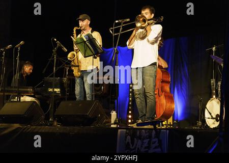 Concerto jazz Miquel Angel Rigo, A Jazz De Mar. Porto Colom, Maiorca, spagna Foto Stock