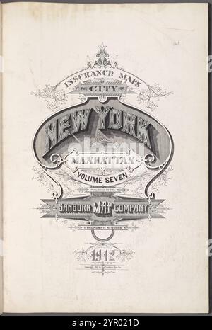Mappe assicurative della città di New York (Borough of Manhattan). Volume sette. Pubblicato dalla Sanborn Map Company, 11 Broadway, New York, 1912. 1912 Foto Stock