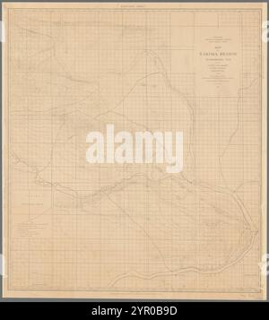 Mappa della regione di Yakima, Washington ter. 1882 di Pumpelly, Raphael, 1837-1923 Foto Stock