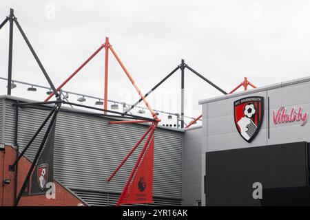 Dean Court attualmente conosciuto come Vitality Stadium, AFC Bournemouth's Stadium Foto Stock