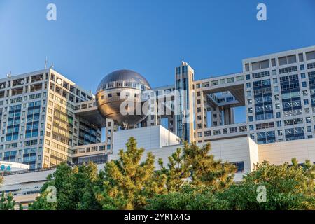 Moderno edificio Fuji tv a odaiba, tokyo Foto Stock