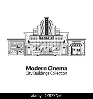 Cinema retrò o cinema in linea Illustrazione Vettoriale