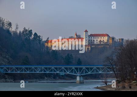 Il castello di Bitov, la regione di Znojmo, la Moravia meridionale, la Repubblica Ceca Foto Stock