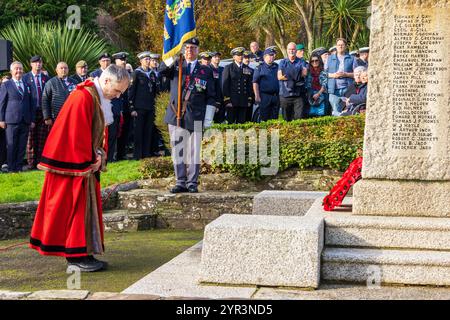 Giornata del ricordo 2024 a Falmouth, Cornovaglia. Foto Stock