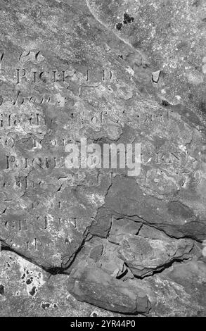 Foto in bianco e nero di Stone texture Kirkby Lonsdale Foto Stock