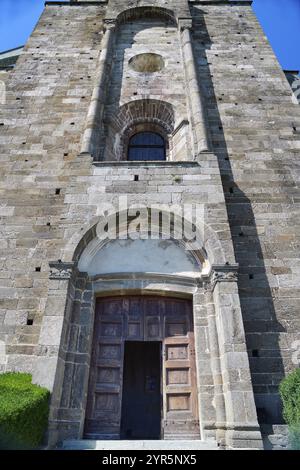 Ingresso, Sacra di San Michele, San Michele bei der Klus, Abbazia, Torino Sant'Ambrogio di Torino, Piemonte, Italia, Europa Foto Stock