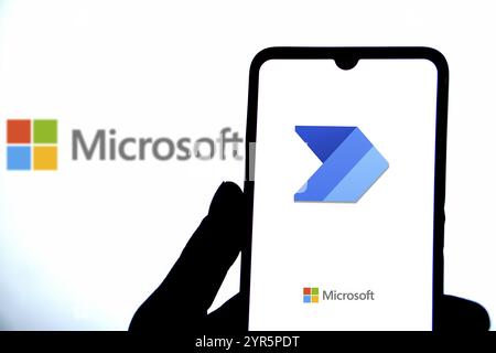 Logo Microsoft Azure sullo smartphone Foto Stock