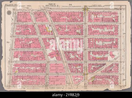 Delimitato da E. 14th Street, Second Avenue, E. 8th Street, e University Place, Plate 30 1916 Foto Stock