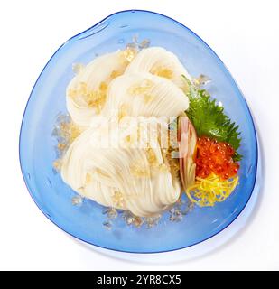 Spaghetti sottili di farina di grano Foto Stock