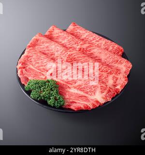 Sukiyaki di manzo Wagyu Foto Stock