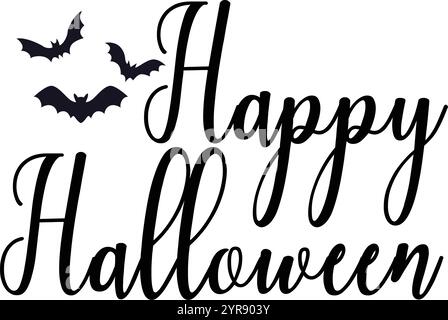 Testo grafico di Halloween Illustrazione Vettoriale