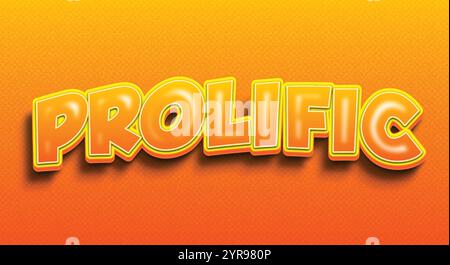 Effetto testo stile vettoriale modificabile 3D. Illustrazione Vettoriale