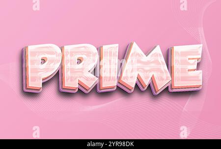 Effetto testo stile vettoriale modificabile 3D. Illustrazione Vettoriale