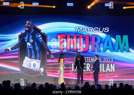 (C) Marcus Thuram partecipa al Gran Gala del calcio 2024 Oscar del calcio Awards AIC al Superstudio Maxi Foto Stock