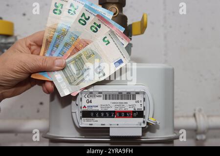 Il prezzo del gas continua ad aumentare Foto Stock