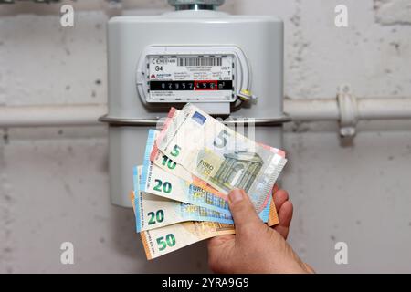 Il prezzo del gas continua ad aumentare Foto Stock
