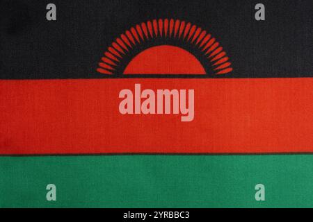 Bandiera nazionale del Malawi in primo piano Foto Stock