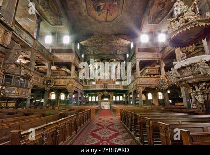 Interno in stile barocco della Chiesa della Pace a Świdnica, regione della bassa Slesia, Polonia Foto Stock