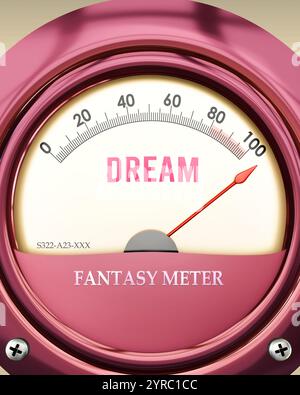 Dream and Fantasy Meter, che sta raggiungendo un livello di sogno molto alto Foto Stock