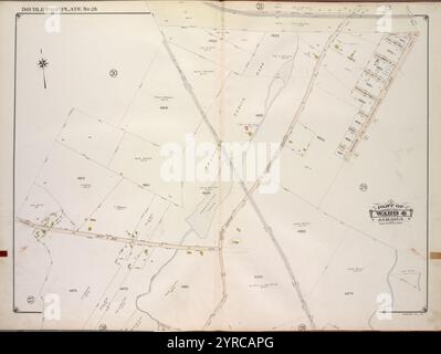 Queens, Vol. 1A, Double Page Plate No. 25; Part of Ward 4 Jamaica. [Mappa delimitata da Conduit Ave., 226th St., 147th Ave.] 1918 Foto Stock