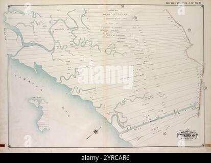 Queens, Vol. 1A, Double Page Plate No. 31; Part of Ward 4 Jamaica. [Mappa delimitata da Jamaica Bay, Meadow Rd., Rockaway Turnpike] 1918 Foto Stock