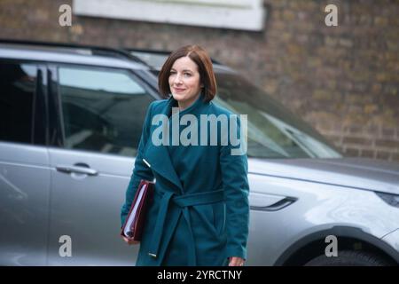 Londra, Inghilterra, Regno Unito. 3 dicembre 2024. BRIDGET PHILLIPSON, Segretario di Stato per l'istruzione, arriva alla riunione del gabinetto. (Credit Image: © Tayfun Salci/ZUMA Press Wire) SOLO PER USO EDITORIALE! Non per USO commerciale! Foto Stock