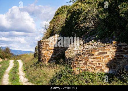 Castro Ventosa, sito archeologico, regione di El Bierzo, Comunità autonoma di Castiglia e León, Spagna. Foto Stock