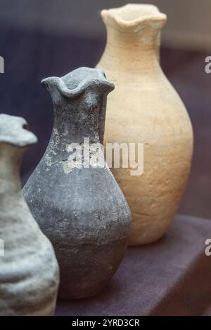 Caraffa trilobata, Visigoth - primo medioevo, Museo Valladolid , Castiglia e León, Spagna. Foto Stock