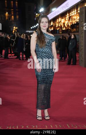 Hera Hilmar arriva per la prima mondiale de il Signore degli anelli: La guerra del Rohirrim all'Odeon Luxe a Leicester Square, Londra. Data foto: Martedì 3 dicembre 2024. Foto Stock