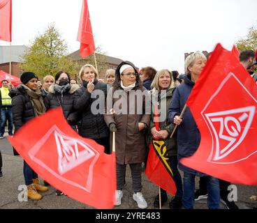 IG Metall Strike novembre 2024 ad Andernach/Neuwied Renania Palatinato Germania Foto Stock