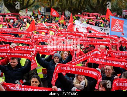 IG Metall Strike novembre 2024 ad Andernach/Neuwied Renania Palatinato Germania Foto Stock