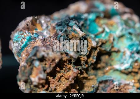 malachite minerale campione pietra roccia geologia gemma cristallo Foto Stock