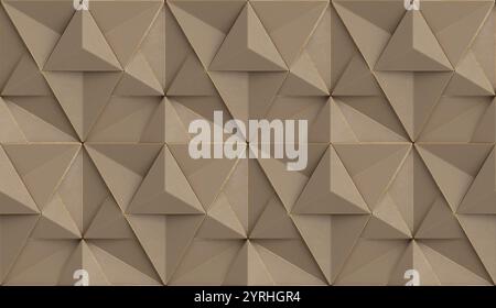 Un dettagliato motivo geometrico 3D con il tema delle stelle Merkaba, che crea un design di carta da parati intricato e visivamente accattivante, ideale per interni moderni Foto Stock