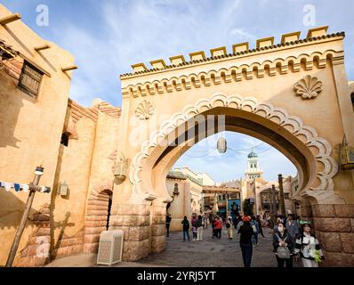 Tokyo, Giappone. 31 ottobre 2024. Area a tema al Tokyo DisneySea Foto Stock